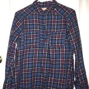 Hollister flannel long sleeve top